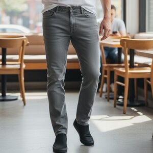 NWT JACHS New York Men's 38x30 Grey 5 Pocket Denim Pant — Straight Fit